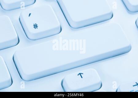 blank button text free space copyspace message business concept internet icon blue computer keyboard Stock Photo