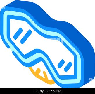 diving mask isometric icon vector. diving mask sign. isolated symbol illustration. diving mask isometric icon vector illustration Stock Vector