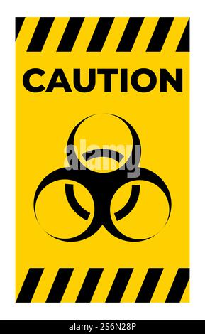Beware Biological Hazard Symbol Isolate On White Background,Vector Illustration EPS.10 Stock Vector