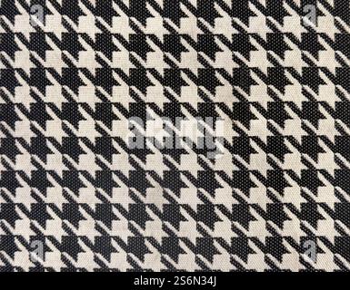 Seamless black and white houndstooth pattern. Hounds tooth texture background illustration. Stock Photo