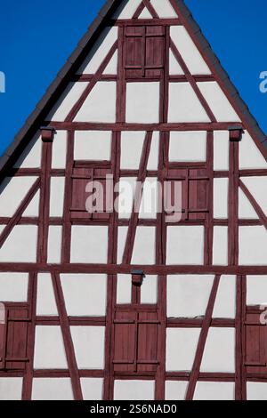Detail of an old half-timbered house Stock Photo