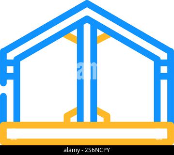building metallic framework color icon vector illustration Stock Vector ...