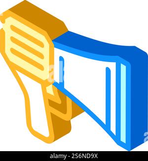 loudspeaker tool isometric icon vector. loudspeaker tool sign. isolated symbol illustration. loudspeaker tool isometric icon vector illustration Stock Vector