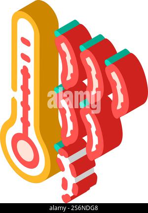 chilli pepper spice scale isometric icon vector. chilli pepper spice scale sign. isolated symbol illustration. chilli pepper spice scale isometric icon vector illustration Stock Vector