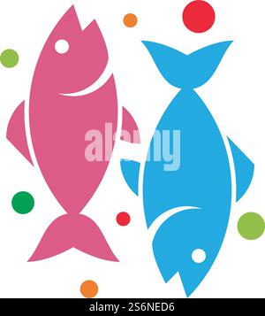Fish logo,fish menu ilustration vector template Stock Vector