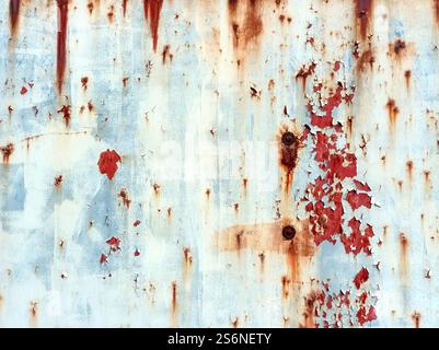 Painted metal with traces of rust as texture or background Stock Photo
