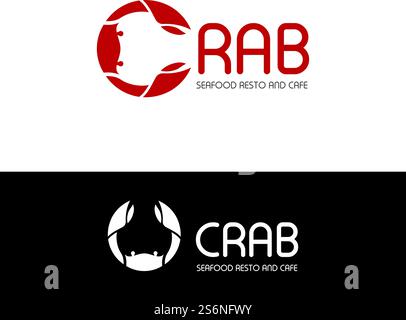 Crab logo c initial letter ilustration vector template Stock Vector
