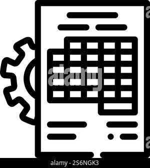 gear working process erp icon doodle illustration Stock Vector Image ...