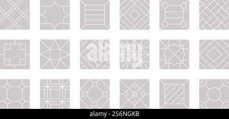 Floor seamless. Tiles design for parquet laminate vector pattern floor collection. Illustration laminate pattern and texture flooring surface. Floor seamless. Tiles design for parquet laminate vector pattern floor collection Stock Vector