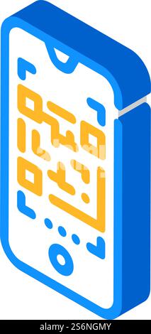 qr code scanner isometric icon vector. qr code scanner sign. isolated symbol illustration. qr code scanner isometric icon vector illustration Stock Vector