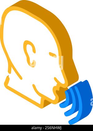 talking and discussing human isometric icon vector. talking and discussing human sign. isolated symbol illustration. talking and discussing human isometric icon vector illustration Stock Vector