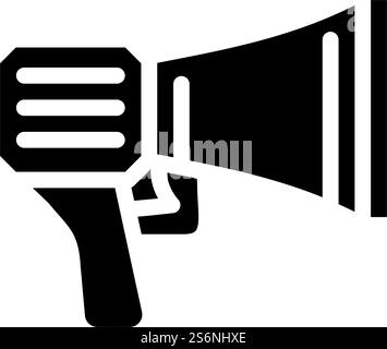 loudspeaker tool glyph icon vector. loudspeaker tool sign. isolated contour symbol black illustration. loudspeaker tool glyph icon vector illustration Stock Vector