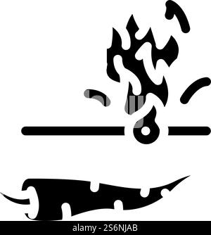 spicy vegetable burn scale glyph icon vector illustration Stock Vector ...