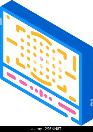 photo camera display isometric icon vector. photo camera display sign. isolated symbol illustration. photo camera display isometric icon vector illustration Stock Vector