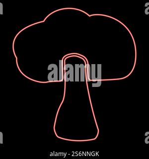 Neon explosion red color vector illustration flat style light image. Neon explosion red color vector illustration flat style image Stock Vector