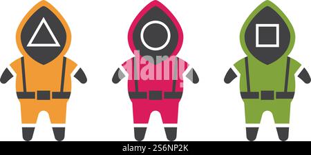 Game character cartoon,avatar illustration vector design Stock Vector