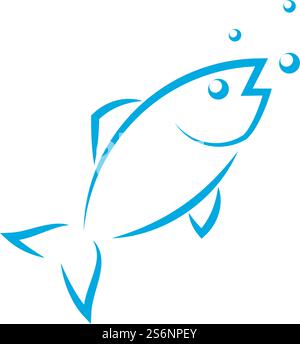 Fish logo,fish menu ilustration vector template Stock Vector