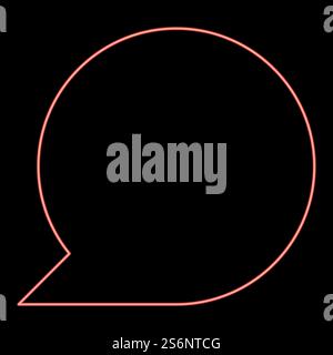 Neon sign commentary red color vector illustration flat style light image. Neon sign commentary red color vector illustration flat style image Stock Vector