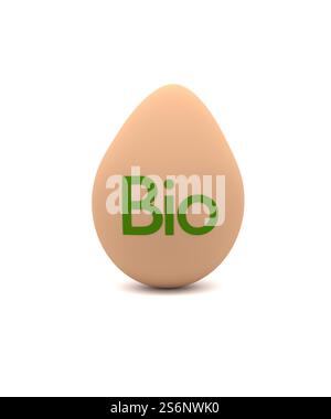 Egg labeled organic Stock Photo