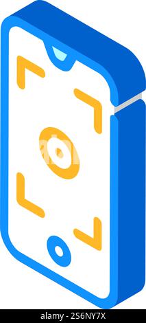 smartphone viewfinder isometric icon vector. smartphone viewfinder sign. isolated symbol illustration. smartphone viewfinder isometric icon vector illustration Stock Vector