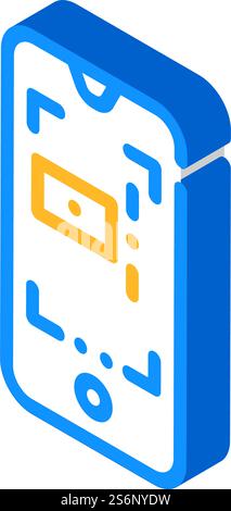 autofocus photo camera isometric icon vector. autofocus photo camera sign. isolated symbol illustration. autofocus photo camera isometric icon vector illustration Stock Vector