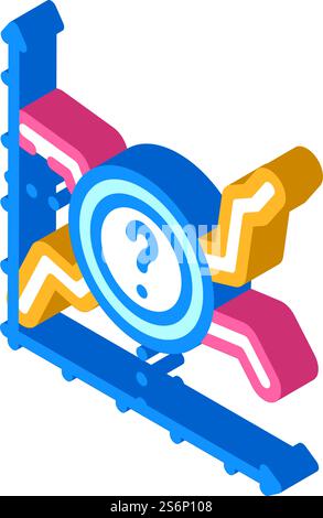 analyze data science isometric icon vector. analyze data science sign. isolated symbol illustration. analyze data science isometric icon vector illustration Stock Vector
