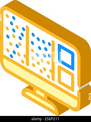 big data isometric icon vector. big data sign. isolated symbol illustration. big data isometric icon vector illustration Stock Vector