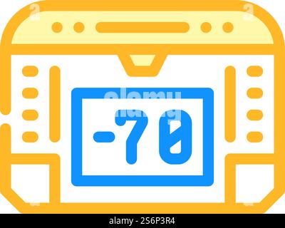 fridge laboratory professional equipment color icon vector illustration ...