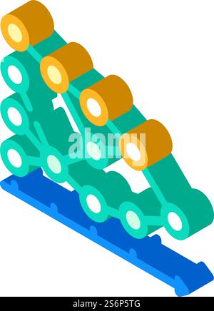 algorithm data science isometric icon vector. algorithm data science sign. isolated symbol illustration. algorithm data science isometric icon vector illustration Stock Vector