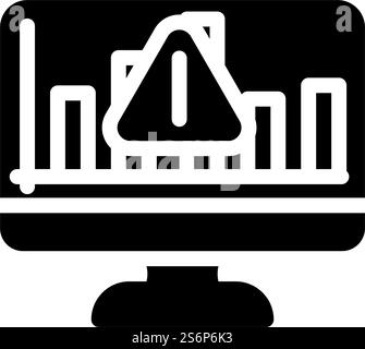 risks of trade market and business intelligence glyph icon vector. risks of trade market and business intelligence sign. isolated contour symbol black illustration. risks of trade market and business intelligence glyph icon vector illustration Stock Vector