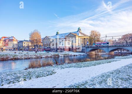 The Ludwigsbruecke of Bad Kissingen town in Germany. Bad Kissingen, Bavaria, Germany. Stock Photo