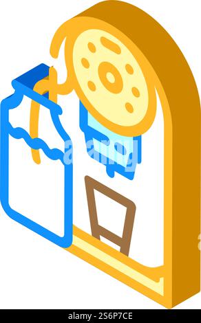 capsule coffee machine isometric icon vector. capsule coffee machine sign. isolated symbol illustration. capsule coffee machine isometric icon vector illustration Stock Vector