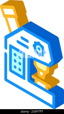 microscope laboratory tool isometric icon vector. microscope laboratory tool sign. isolated symbol illustration. microscope laboratory tool isometric icon vector illustration Stock Vector