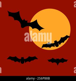 Bat ilustration logo vector template Stock Vector