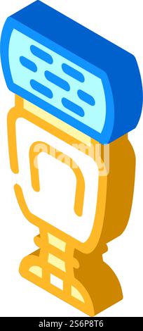 external flash isometric icon vector. external flash sign. isolated symbol illustration. external flash isometric icon vector illustration Stock Vector