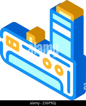 battery pack isometric icon vector. battery pack sign. isolated symbol illustration. battery pack isometric icon vector illustration Stock Vector