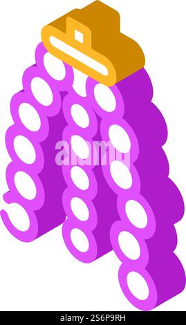 flexible tripod isometric icon vector. flexible tripod sign. isolated symbol illustration. flexible tripod isometric icon vector illustration Stock Vector