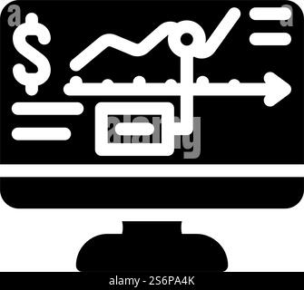 analysis infographic glyph icon vector. analysis infographic sign. isolated contour symbol black illustration. analysis infographic glyph icon vector illustration Stock Vector