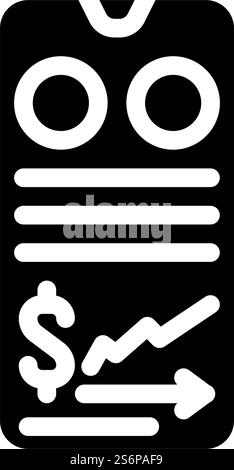 metrics business intelligence glyph icon vector. metrics business intelligence sign. isolated contour symbol black illustration. metrics business intelligence glyph icon vector illustration Stock Vector