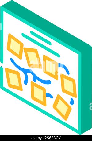 moutboard with plan isometric icon vector. moutboard with plan sign. isolated symbol illustration. moutboard with plan isometric icon vector illustration Stock Vector
