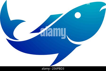 Fish ilustration logo vector template Stock Vector