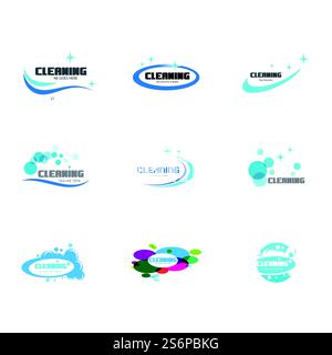 Cleaning logo and symbol ilustration vector template Stock Vector