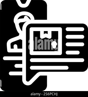 call for parcel glyph icon vector. call for parcel sign. isolated contour symbol black illustration. call for parcel glyph icon vector illustration Stock Vector