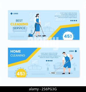 Home Cleaning Service Banner Editable of Square Background Suitable for Social media, Feed, Card, Greetings, Print and Web Internet Ads Stock Vector
