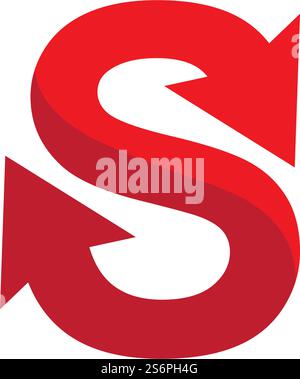 Arrow initial letter technology logo illustration Stock Vector