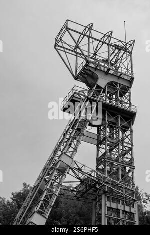 Germany, North Rhine-Westphalia, Ruhr area, Essen, Heisingen, headframe of the former Carl Funke colliery, coal mine Stock Photo