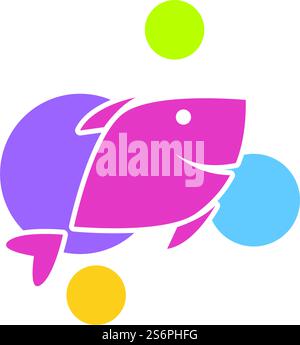 Fish ilustration logo vector template Stock Vector