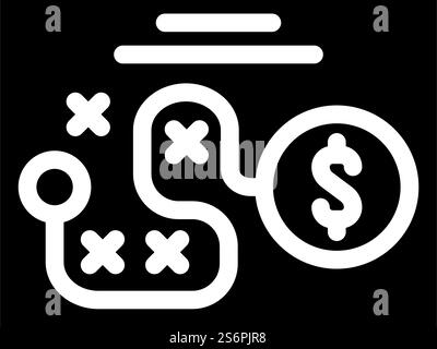 strategic business intelligence glyph icon vector. strategic business intelligence sign. isolated contour symbol black illustration. strategic business intelligence glyph icon vector illustration Stock Vector