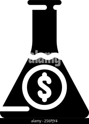 science business intelligence glyph icon vector. science business intelligence sign. isolated contour symbol black illustration. science business intelligence glyph icon vector illustration Stock Vector