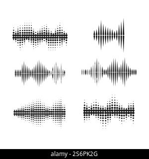 sound wave ilustration logo vector icon template Stock Vector